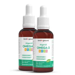 kindgesund Omega-3 Algenöl Kinder Tropfen 2x 50ml – Produktbild 1 von 1