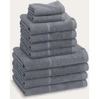 Kushel Towels Kushel Towels The Family Set - Handtuch SET aus Biobaumwolle und Holzfaser, Foggy grey, – Produktbild 1 von 1