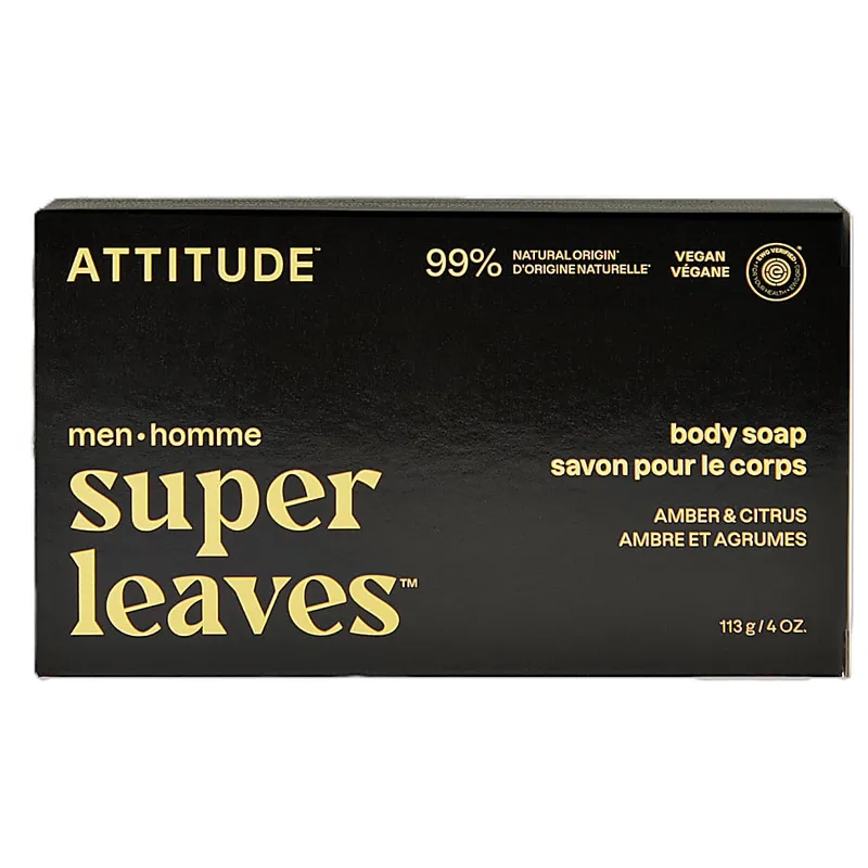 Attitude Attitude Super Leaves Körperseife für Männer - Amber & Zitrusfrüchte – Produktbild 1 von 1