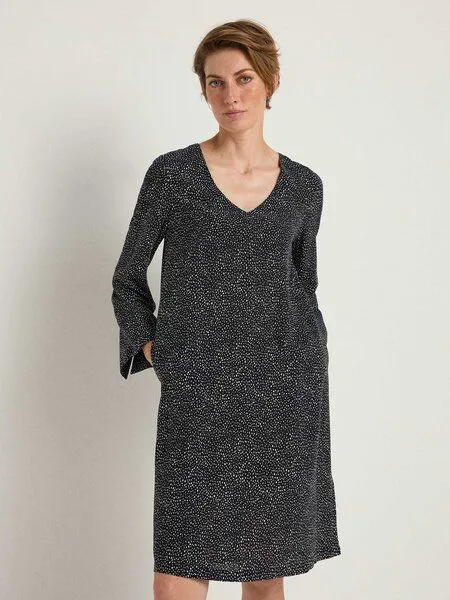 LANIUS LANIUS Kleid aus Lenzing Ecovero, Print dots black, – Produktbild 2 von 4