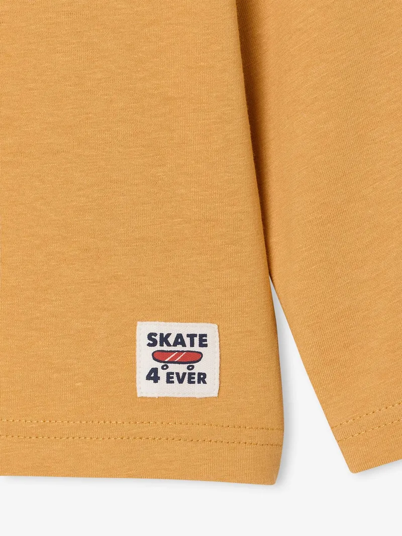 Vertbaudet Jungen Shirt mit Motiven, Gelb/hunde mit skateboard, – Produktbild 4 von 4