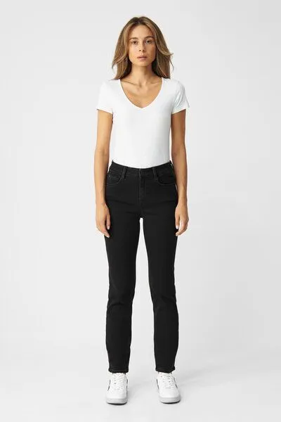 DAWN Damen Jeans STELLAR Slim Straight DAWN Bio-Baumwolle, Black, – Produktbild 2 von 5