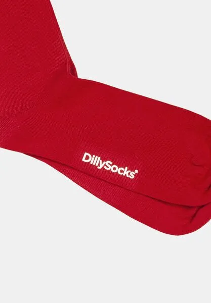 DillySocks DillySocks Socken „One Color Smooth“, Smooth ferrari red, – Produktbild 4 von 4