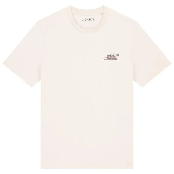LIGARTI Besticktes T-Shirt – Mausflug – LIGARTI Tiermanufaktur, Cremeweiß, – Produktbild 1 von 3