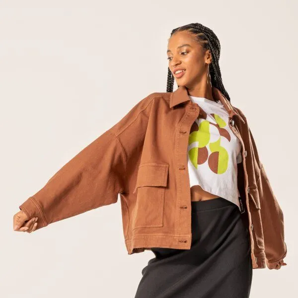 trueStory trueStory Jeansjacke - DAFNE, Brown (braun), – Produktbild 2 von 4