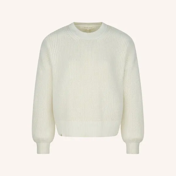 NORDLICHT NORDLICHT Grobstrick Pullover aus 100% Baumwolle MARA, Weiss, – Produktbild 2 von 4