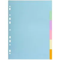 Exacompta 50 Exacompta Register "Forever", 6 Taben neutral, 170 g/m², DIN A4, sortiert – Produktbild 1 von 1