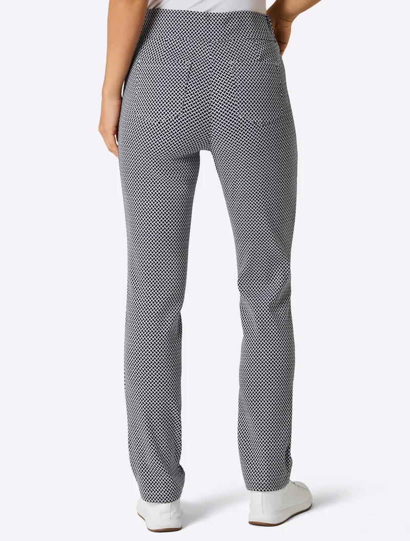 Bengalinhose, Marine-weiß-gemustert, – Produktbild 2 von 2