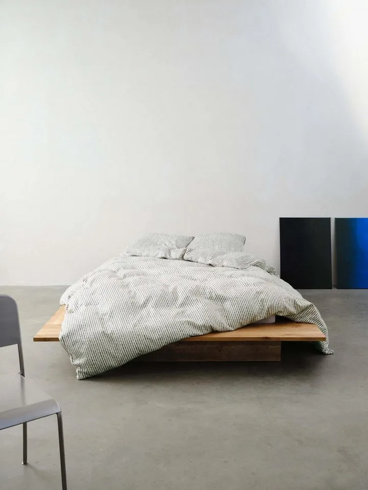 Marc O'Polo Home Bettwäsche Janne, Satin, 2 teilig, mit Streifen, Grau, – Produktbild 5 von 5