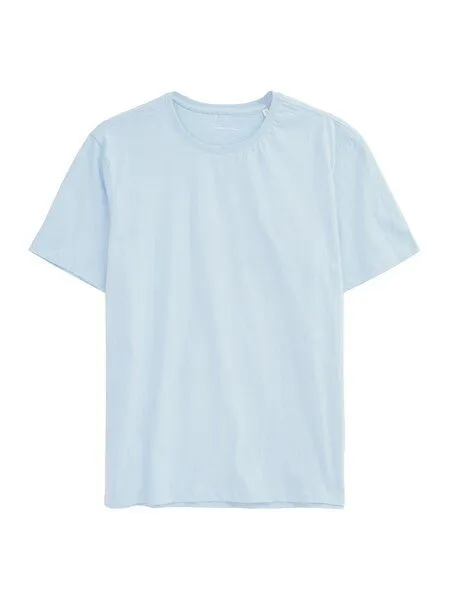 KnowledgeCotton Apparel KnowledgeCotton Apparel Basic T-Shirt O-Neck aus Bio-Baumwolle, Blau (aqua-esque), – Produktbild 1 von 3