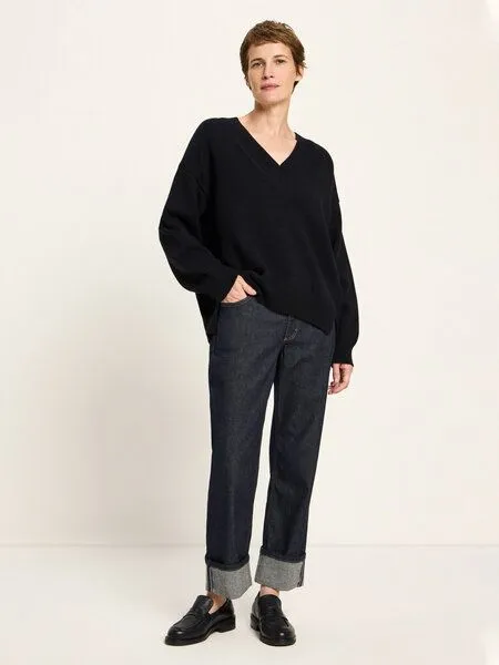 LANIUS LANIUS Pullover mit V-Ausschnitt, Black, – Produktbild 2 von 4