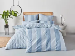 OTTO home Wendebettwäsche Sari in verschiedenen Qualitäten, Linon, 3 teilig, ab Gr. 135x200 cm, Wendedesign, moderne Bettwäsche mit Streifen – Produktbild 1 von 1