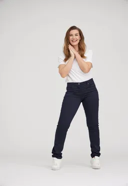 LAURIE LAURIE Damen vegan Hose Charlotte Regular Long Length Navy – Produktbild 1 von 1