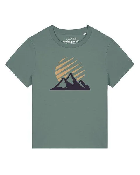 watapparel watapparel T-Shirt Frauen Mountain and Sun, Green bay, – Produktbild 1 von 2