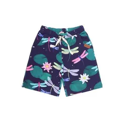 Walkiddy Kinder Shorts GOTS zertifiziert, dunkelblau, „Colorful Dragonflies“ Allover, Kordelbund, weich – Walkiddy – Produktbild 1 von 1