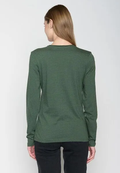 GreenBomb GREENBOMB Longsleeve Yummy, Forest stripes, – Produktbild 3 von 4