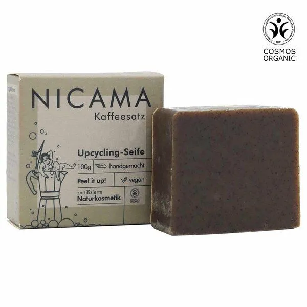NICAMA NICAMAᵘᵖ Upcycling-Seife mit Peelingeffekt - Kaffeesatz – Produktbild 3 von 3