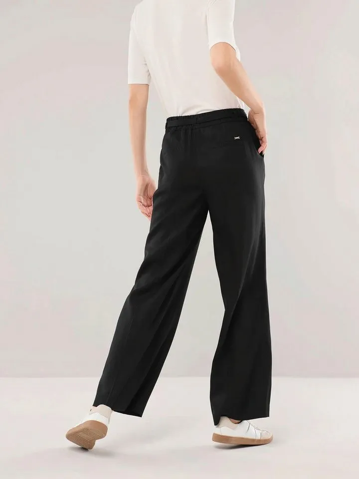 Walbusch Marlene-Hose Damen Marlene aus kühlendem Gewebe Regular Fit inklusive Gürtel, modisch, pflegeleicht, Schwarz, – Produktbild 3 von 4