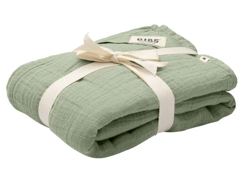 BIBS BIBS Pucktuch Bio-Baumwolle Musselin Maße 120 x 120 cm, Grün, – Produktbild 1 von 1