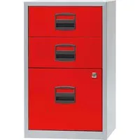 BISLEY Home Bisley Home Container, 1 HR + 2 Schübe grau/rot – Produktbild 1 von 1