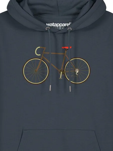 watapparel watapparel Hoodie Unisex Fahrrad, India ink grey, – Produktbild 3 von 3
