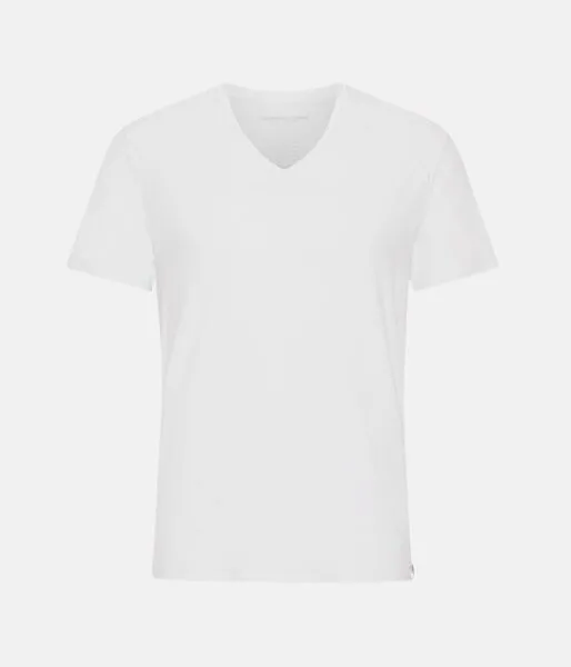 Copenhagen Bamboo 2 weiße T-Shirts mit V-Ausschnitt aus Bambus in schmaler Passform – Produktbild 4 von 4
