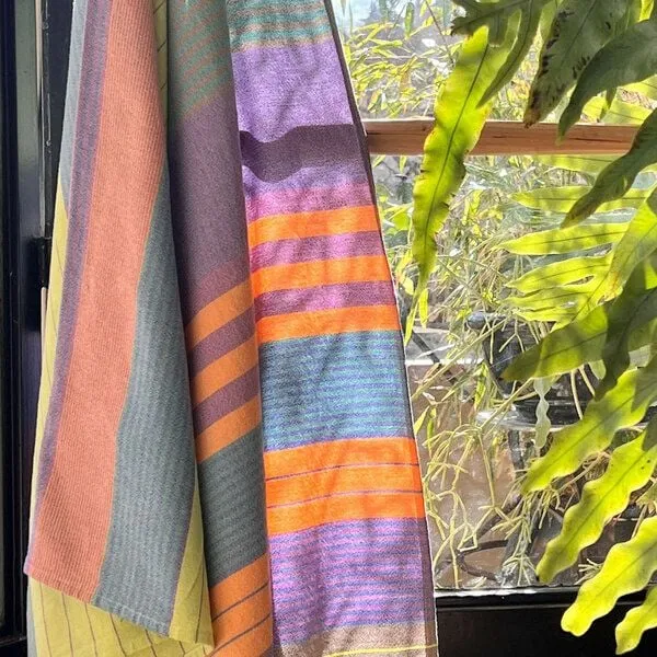 Karawan authentic Karawan authentic Fouta SUD (Peshtamal) aus Bio-Baumwolle, 100 x 200cm, Purple sun, – Produktbild 1 von 4