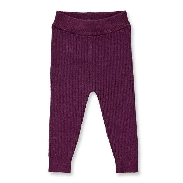 Sense Organics Sense Organics Babyleggings aus Strick, Modell YUMA, Bordeauxrot melange, – Produktbild 1 von 3