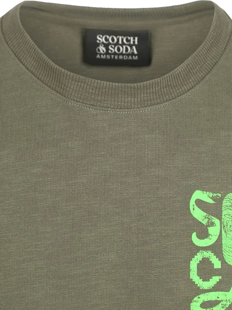Scotch and Soda Scotch and Soda Pullover Logo Olivgrün, Grün, – Produktbild 5 von 5