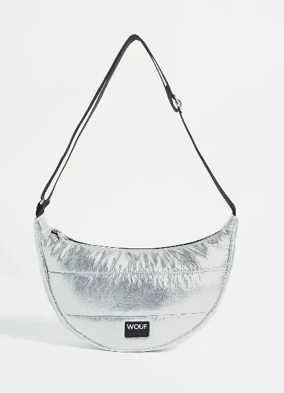 WOUF Wouf Quilted Collection Crossbody Bag -Glossy Silver, Silver, – Produktbild 1 von 1