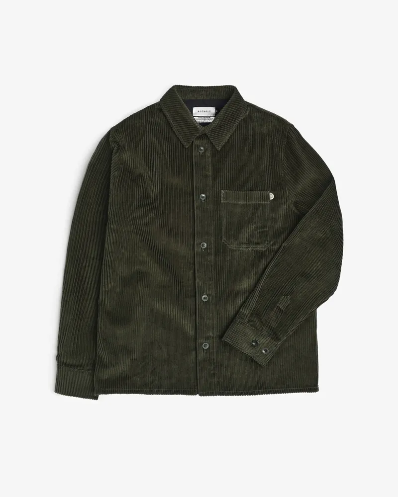 Rotholz Rotholz Herren vegan Shirt Cord Dunkelgrün, Dunkelgrün, – Produktbild 1 von 2