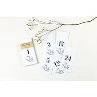 STUDIO KARAMELO STUDIO KARAMELO Adventskalender Zahlen Anhänger | floral | Recyclingpapier – Produktbild 1 von 1