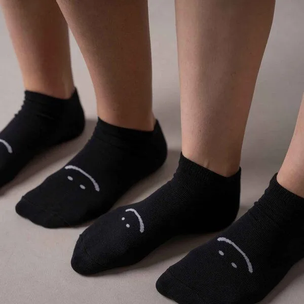 Vresh Clothing Vresh Clothing 2er Pack Sav - Sneaker Socken aus Biobaumwoll-Mix, Schwarz, – Produktbild 4 von 4