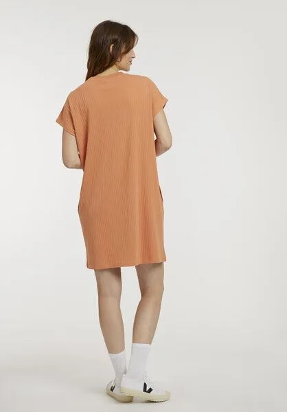 THOKKTHOKK ThokkThokk TT76 Boxy Shirt Dress (GOTS), Pheasant ribbed, – Produktbild 3 von 4