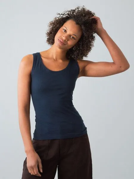 Honest Basics Honest Basics Stretch-Tank-Top, Marine, – Produktbild 1 von 4