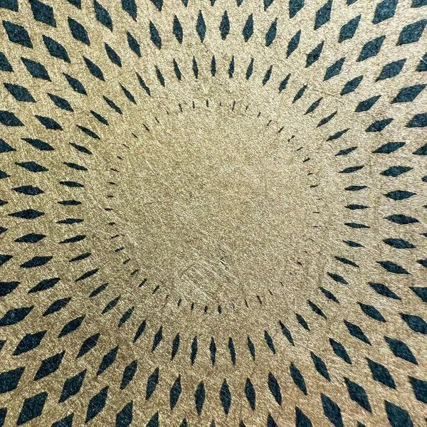 Veskor Cassiopeia Veskor Cassiopeia LOTUS DER LIEBE Heilige Geometrie Linoldruck | 40 x 40 cm | Lichtgold auf Smaragdgrün – Produktbild 4 von 4