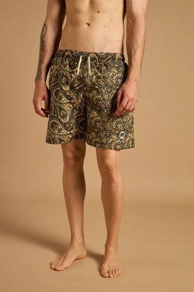 Trendsplant Trendsplant Forest Paisley SEAQUAL®YARN Swim Trunks, Grün, – Produktbild 1 von 4