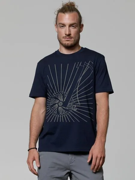 watapparel watapparel T-Shirt Unisex Fahrradspeichen, French navy, – Produktbild 2 von 3