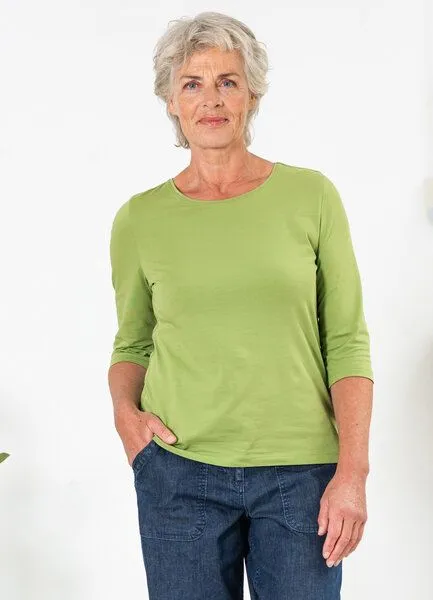 Heidekönigin Heidekönigin 3/4-Arm Shirt Basic, Olive, – Produktbild 2 von 4