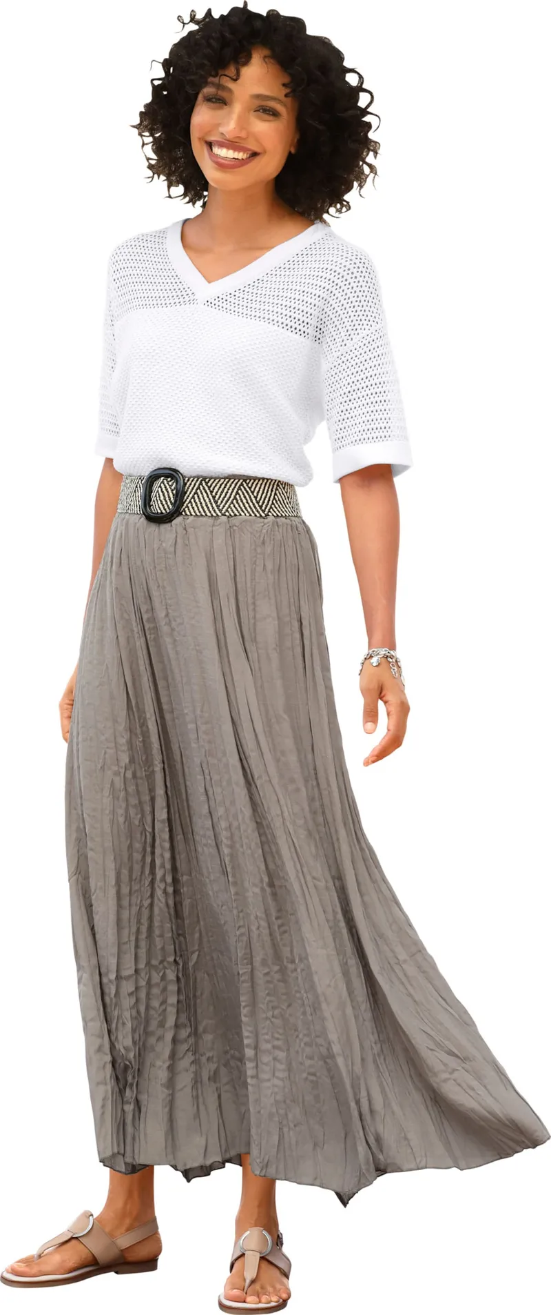 heine Gürtel schwarz-beige, Schwarz-beige, – Produktbild 3 von 3