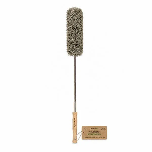 pandoo pandoo Teleskop-Staubwedel mit Bambusgriff und waschbarem Mikrofaserkopf – Produktbild 1 von 4