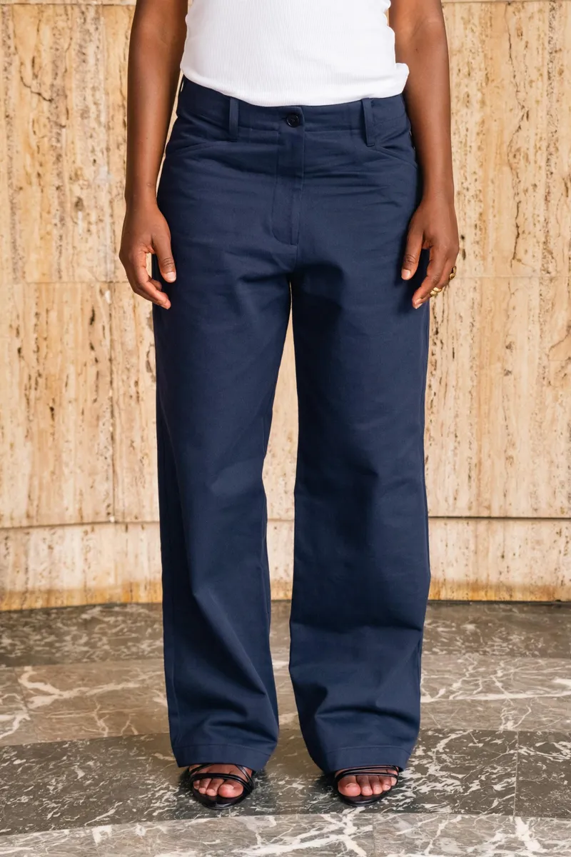 Lucid Collective Lucid Collective Damen vegan Hose Flow Navy, Extra dunkelblau, – Produktbild 2 von 2