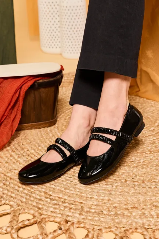 Minuit Sur Terre Minuit Sur Terre Damen vegan Ballerinas Mélodie Schwarz, Schwarz, – Produktbild 2 von 2