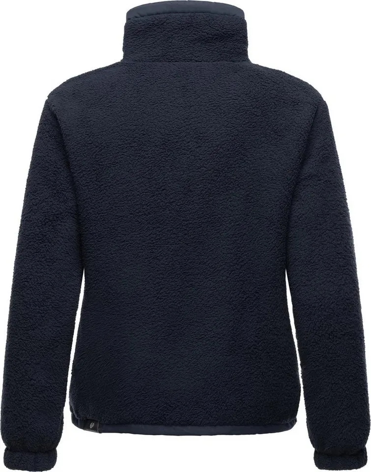 ragwear ragwear Plüschjacke Nordicka Sportliche Kapuzenjacke mit Kunstleder-Elementen, Blau, – Produktbild 4 von 4