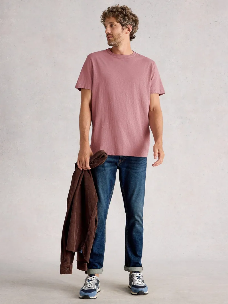 White Stuff T-Shirt Abersoch - L/R, Dunkles rosa, – Produktbild 2 von 4