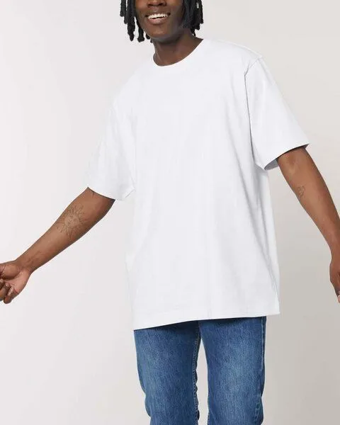 YTWOO YTWOO Sehr dickes Unisex T-Shirt | 240 g/qm | Top Premium Bio-Baumwolle, Weiß, – Produktbild 3 von 4