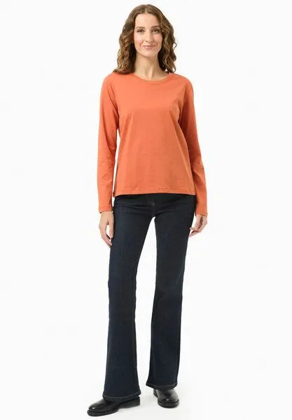ORGANICATION ORGANICATION Langarmshirt aus Bio-Baumwolle, Dark orange, – Produktbild 2 von 4