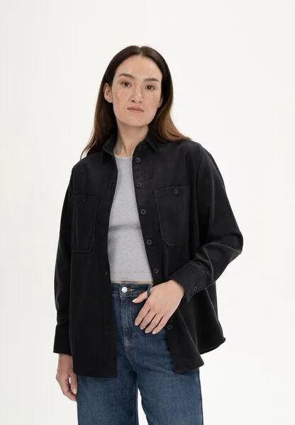 MELA Cord Overshirt JIYA | von MELA | Fairtrade & GOTS zertifiziert, Schwarz, – Produktbild 1 von 4