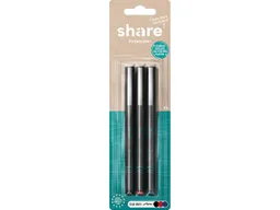 Share share Tintenroller 3er-Set, schwarz, rot, blau – Produktbild 1 von 1