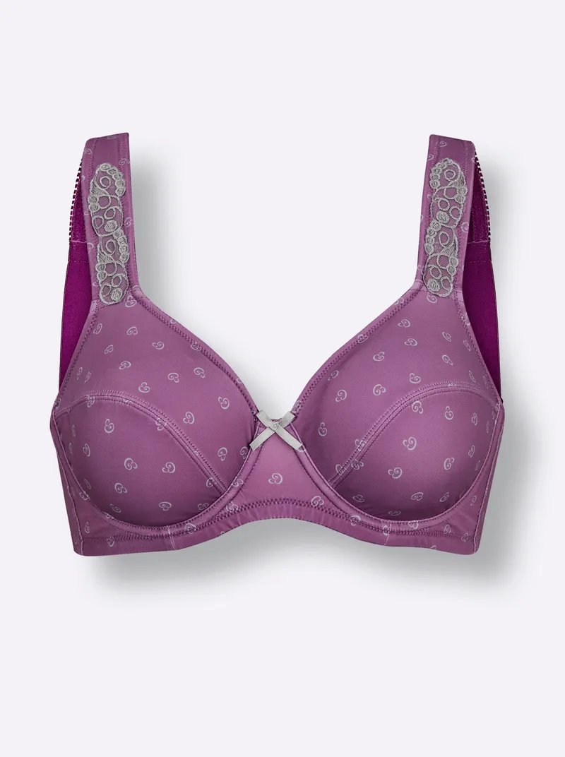 wäschepur Bügel-BH violett-steingrau, Violett-steingrau, – Produktbild 1 von 2